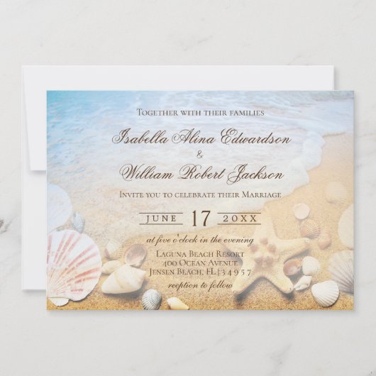 Uitnodiging tot tropisch strand (Voorkant)