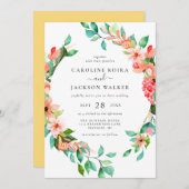 Uitnodiging tot Tropisch Theme Weddenschap (Voorkant / Achterkant)