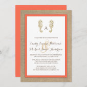 Uitnodiging tot Tropische bruiloft in het strandba (Voorkant / Achterkant)