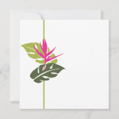 Uitnodiging tot Tropische Floral Wedding - Green e (Achterkant)