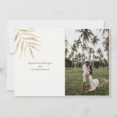 Uitnodiging tot Tropische foto Waterverf bruiloft (Voorkant)