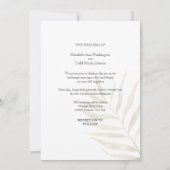 Uitnodiging tot Tropische foto Waterverf bruiloft (Achterkant)