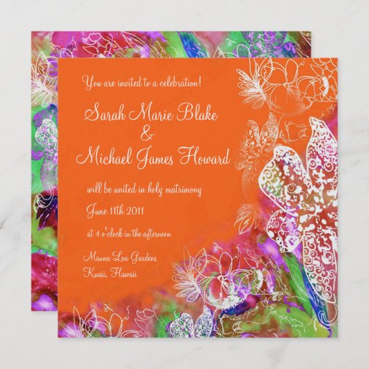 Uitnodiging tot Tropische Oasis (Voorkant / Achterkant)