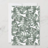 Uitnodiging tot Tropische Oasis Modern Palm leaf W (Achterkant)