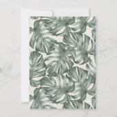 Uitnodiging tot Tropische Oasis Modern Palm leaf W (Achterkant)