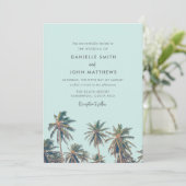 Uitnodiging tot tropische palmbomen voor weduwen (Staand voorkant)