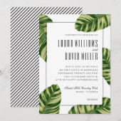 Uitnodiging tot tropische palmbomen voor weduwen (Voorkant / Achterkant)