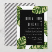 Uitnodiging tot tropische palmbomen voor weduwen (Voorkant / Achterkant)