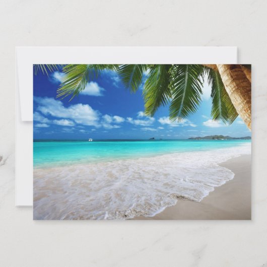 Uitnodiging tot tropische palmbomen voor weduwen (Achterkant)