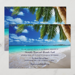 Uitnodiging tot tropische palmbomen voor weduwen