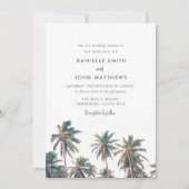 Uitnodiging tot tropische palmbomen voor weduwen (Voorkant)