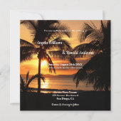 Uitnodiging tot Tropische palmbomen - Zonnestrater (Voorkant)