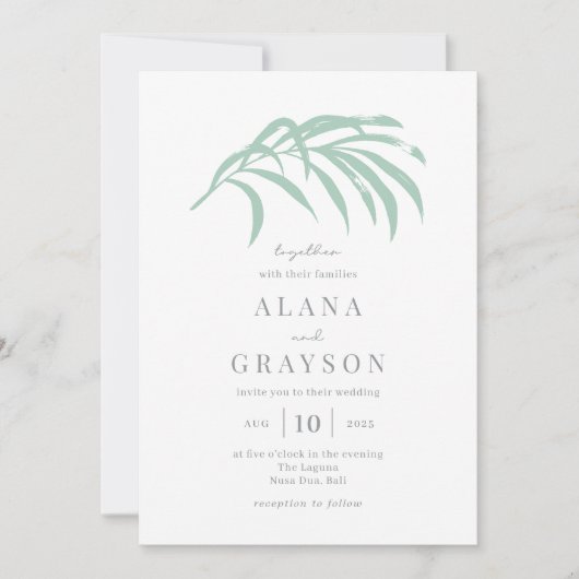 Uitnodiging tot Tropische palmen Editable Color We (Voorkant)