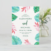 Uitnodiging tot Tropische Waterverf (Staand voorkant)