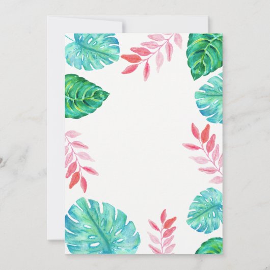 Uitnodiging tot Tropische Waterverf (Achterkant)