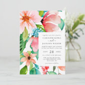 Uitnodiging tot Tropische Waterverf (Staand voorkant)