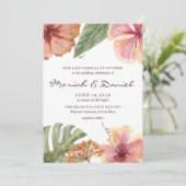 Uitnodiging tot Tropische Waterverf bestemming bru (Staand voorkant)