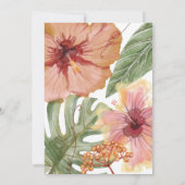 Uitnodiging tot Tropische Waterverf bestemming bru (Achterkant)