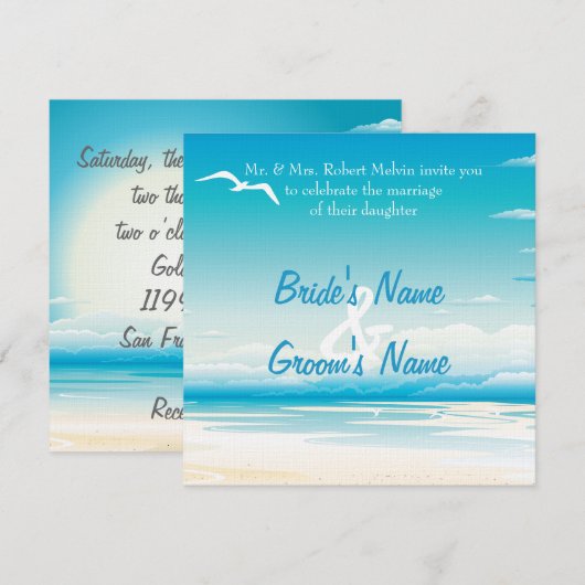 Uitnodiging tot tropische weduwen (Voorkant / Achterkant)