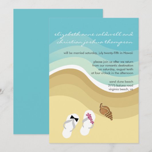 Uitnodiging tot tropische weduwen (Voorkant / Achterkant)