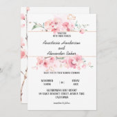 Uitnodiging tot trouwceremonie. (Voorkant / Achterkant)