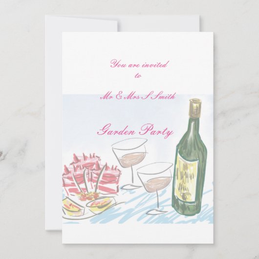 Uitnodiging tot tuinbouwwijn en levensmiddelen (Voorkant)