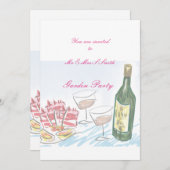 Uitnodiging tot tuinbouwwijn en levensmiddelen (Voorkant / Achterkant)