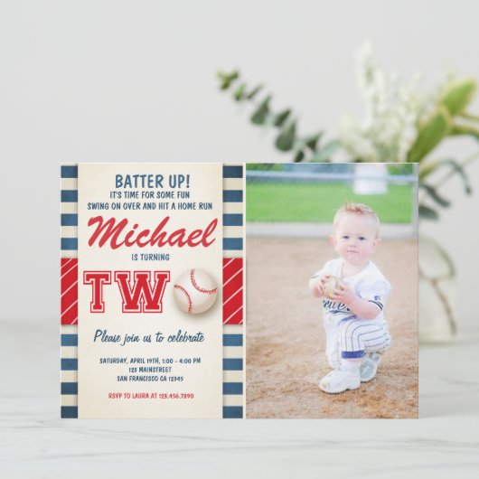 Uitnodiging tot twee peutersport (Staand voorkant)