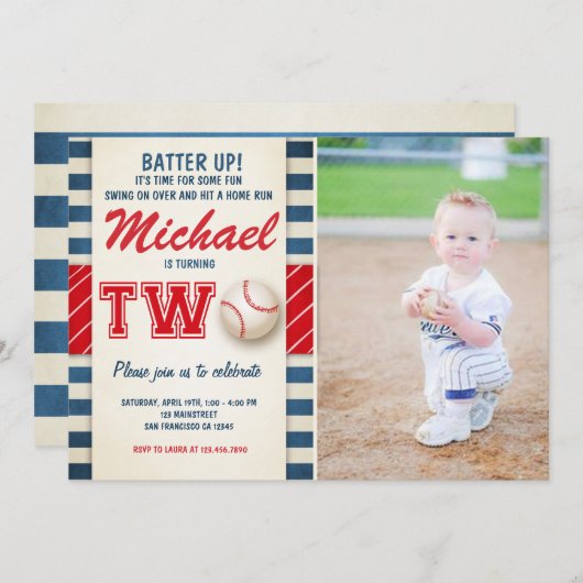 Uitnodiging tot twee peutersport (Voorkant / Achterkant)