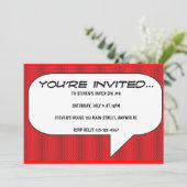 Uitnodiging tot uitbellen van stripboeken (Staand voorkant)