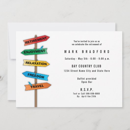 Uitnodiging tot uitbetaling Uitnodiging Road Signa (Achterkant)