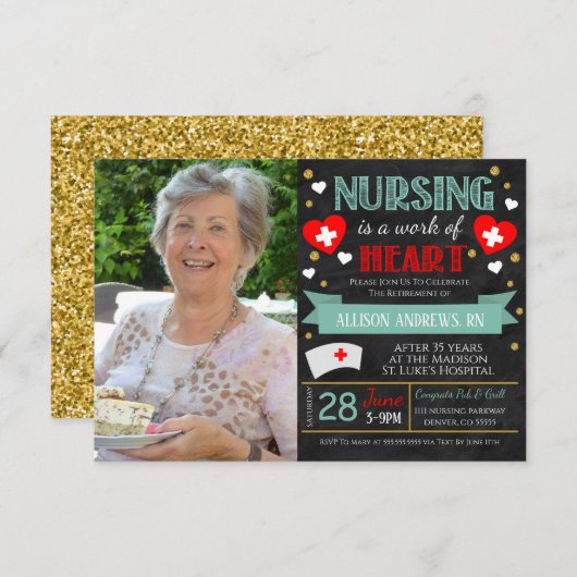 Uitnodiging tot uitbetaling van zuster Retirement (Voorkant / Achterkant)