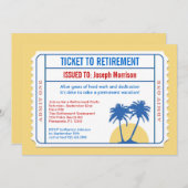 Uitnodiging tot uitboeking op ticketstijl (Voorkant / Achterkant)