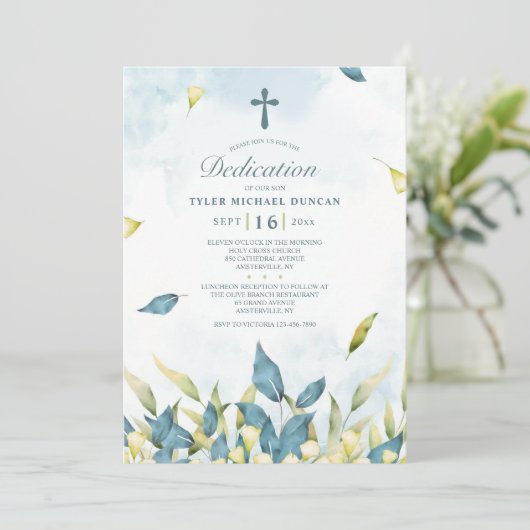 Uitnodiging tot uitgifte van Sage- en Gold Leaves (Staand voorkant)