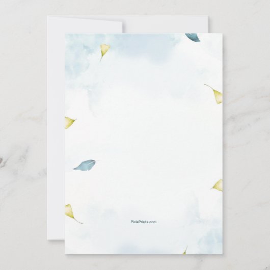 Uitnodiging tot uitgifte van Sage- en Gold Leaves (Achterkant)