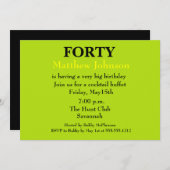 Uitnodiging tot uitnodiging voor verrassingsveerti (Voorkant / Achterkant)