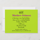 Uitnodiging tot uitnodiging voor verrassingsveerti (Voorkant)