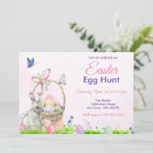 Uitnodiging tot uitnoeping Easter Egg Hunt (Staand voorkant)