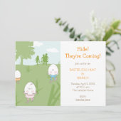 Uitnodiging tot uitnoeping Easter Egg Hunt (Staand voorkant)