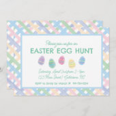 Uitnodiging tot uitnoeping Easter Egg Hunt (Voorkant / Achterkant)