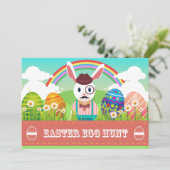 Uitnodiging tot uitnoeping Easter Egg Hunt (Staand voorkant)