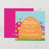 Uitnodiging tot uitnoeping Easter Egg Hunt (Voorkant / Achterkant)