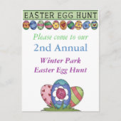 Uitnodiging tot uitnoeping Easter Egg Hunt (Voorkant)