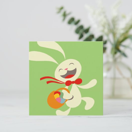 Uitnodiging tot uitnoeping Easter Egg Hunt (Staand voorkant)