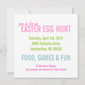 Uitnodiging tot uitnoeping Easter Egg Hunt (Achterkant)