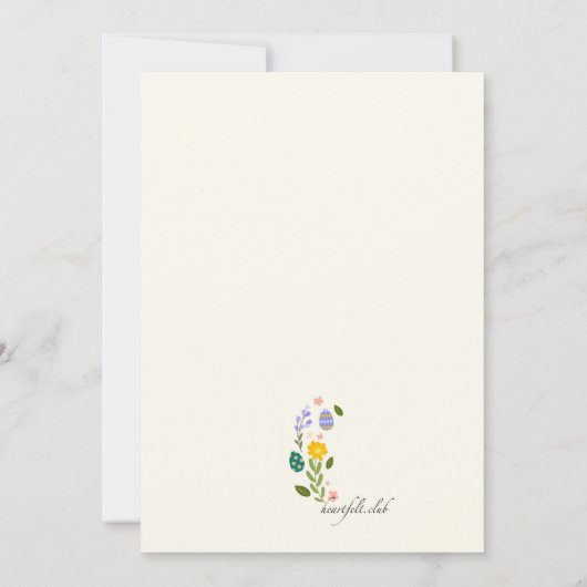 Uitnodiging tot uitnoeping Easter Egg Hunt (Achterkant)