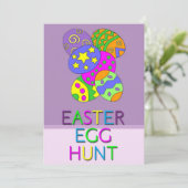 Uitnodiging tot uitnoeping Easter Egg Hunt (Staand voorkant)