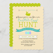 Uitnodiging tot uitnoeping Easter Egg Hunt (Voorkant / Achterkant)