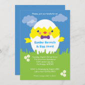 Uitnodiging tot uitnoeping Easter Egg Hunt (Voorkant / Achterkant)