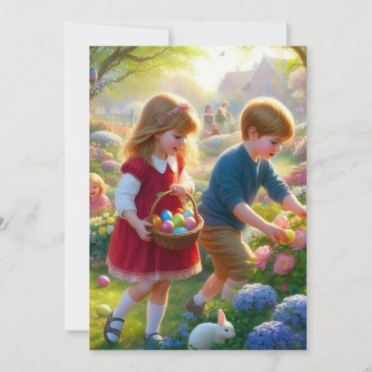 Uitnodiging tot uitnoeping Easter Egg Hunt (Achterkant)